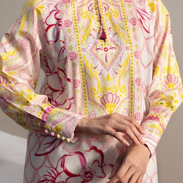 Coco Printed Lawn 3 Piece in Ivory Color